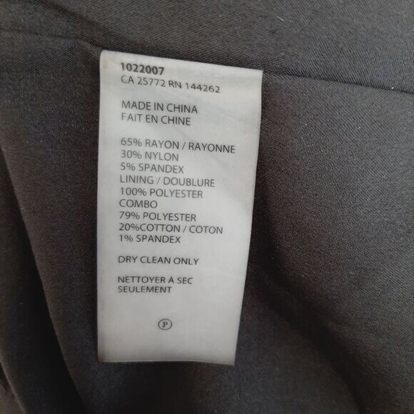 DEX Classic Colorblock Sheath Knee Length Midi Dress Black & Grey Sz M - Picture 13 of 13